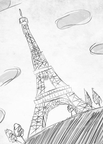 Et voilà, mon dessin de Tour Eiffel en moins de 3 secondes