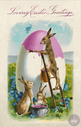 Peinture coloriage gommettes sur les Oeufs de Pâques.